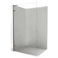 HD Sky "L" Rose Walk-In zuhanyfal 8 mm vastag vízlepergető biztonsági üveggel, 200 cm magas, rózsa arany zsanérokkal és "L" merevítővel