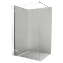 HD Sky "F" Chrome Walk-In zuhanyfal 8 mm vastag vízlepergető biztonsági üveggel, 200 cm magas, krómozott zsanérokkal és távtartóval