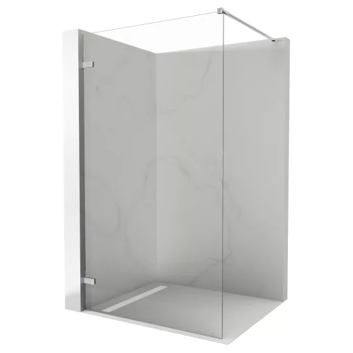 HD Sky "F" Chrome Walk-In zuhanyfal 8 mm vastag vízlepergető biztonsági üveggel, 200 cm magas, krómozott zsanérokkal és távtartóval