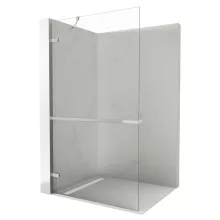 HD Sky+ "S" Chrome Walk-In zuhanyfal 8 mm vastag vízlepergető biztonsági üveggel, 200 cm magas, krómozott zsanérokkal és sarokmerevítővel