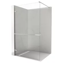 HD Sky+ "F" Chrome Walk-In zuhanyfal 8 mm vastag vízlepergető biztonsági üveggel, 200 cm magas, krómozott zsanérokkal és távtartóval