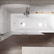 HD Temisto Chrome 100x150 összecsukható 2 szárnyú kádparaván 6 mm vastag vízlepergető biztonsági matt üveggel, krómozott elemekkel