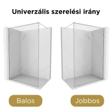 HD Velence Chrome Walk-In zuhanyfal 8 mm vastag vízlepergető biztonsági üveggel, 200 cm magas, króm profillal és távtartóval, króm kerettel