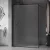   HD Velence Matt Black Walk-In zuhanyfal 8 mm vastag vízlepergető biztonsági üveggel, 200 cm magas, fekete profillal és távtartóval, fekete kerettel