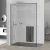   HD Velence+ "L" Black-Chrome Walk-In zuhanyfal 8 mm vastag vízlepergető biztonsági üveggel, 200 cm magas, króm profillal és "L" stabilizátorral, fekete kerettel