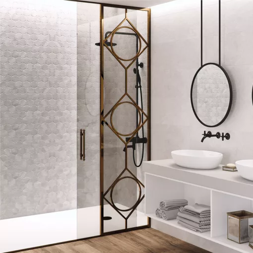 DURSTONE HEXON WHITE 31X98 3D felületű falburkolat,csempe