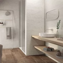 DURSTONE INDIGA WHITE 40X120 natúr kőhatású porcelán falburkolat, csempe
