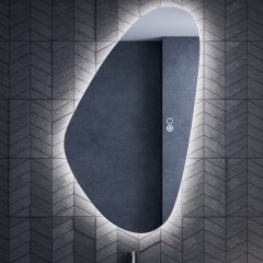   HD Cloud 60 cm széles fali szabálytalan alakú LED okostükör forgatható, ambient világítással, érintőkapcsolóval és páramentesítő funkcióval