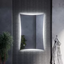HD Luxor 80x120 cm fali szögletes LED okostükör forgatható, ambient világítással, érintőkapcsolóval és páramentesítő funkcióval