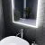   HD Verona 50 cm széles fali szögletes LED okostükör ambient világítással, érintőkapcsolóval, digitális órával és páramentesítő funkcióval