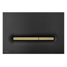 Alca M1878-7 nyomólap beépíthető WC tartályhoz, kettős öblítésű, matt fekete-arany