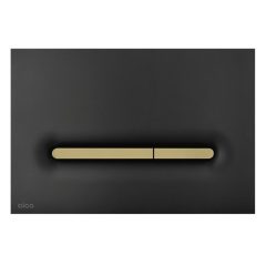   Alca M1878-7 nyomólap beépíthető WC tartályhoz, kettős öblítésű, matt fekete-arany