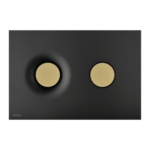 Alca M1978-7 nyomólap beépíthető WC tartályhoz, kettős öblítésű, matt fekete-arany