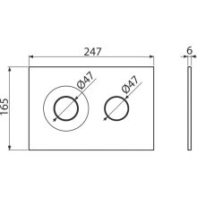 Alca M1978-7 nyomólap beépíthető WC tartályhoz, kettős öblítésű, matt fekete-arany