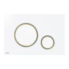 Alca M775 nyomólap beépíthető WC tartályhoz, kettős öblítésű, fényes fehér-arany