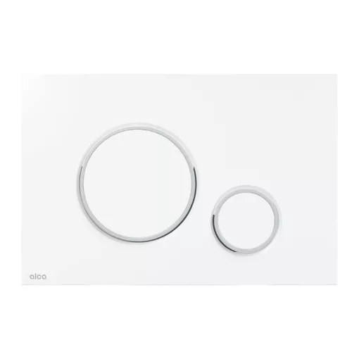 Alca M776 nyomólap beépíthető WC tartályhoz, kettős öblítésű, fényes fehér-króm