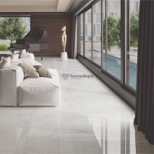 DURSTONE MILOS WHITE 60x60 cm tükörfényes rektifikált porcelán padlólap, járólap