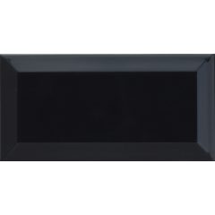 Metro Black 10x20 fényes porcelán falburkolat