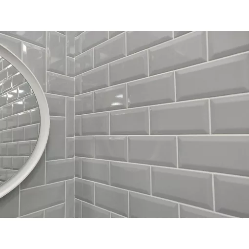 Metro Grey 10x20 fényes porcelán falburkolat