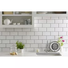 Metro White 10x20 fényes porcelán falburkolat
