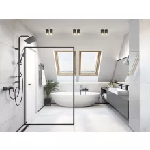 FERRO SQUERTO LUX BLACK fekete komplett zuhanyrendszer fej- és kézizuhannyal