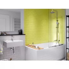 Ferro Algeo króm kádtöltő csaptelep komplett zuhany rendszerrel és esőztetővel