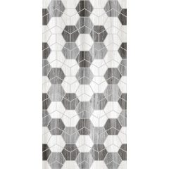 Royal Grey Hegza Motif 25x50 fényes porcelán falburkolat