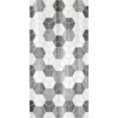 Royal Grey Hegza Motif 25x50 fényes porcelán falburkolat