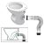Texo flexibilis WC bekötőcső, 45 cm hosszú