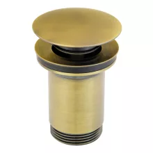 Ferro Rotondo bronz click-clack leeresztő szelep, túlfolyós mosdóhoz