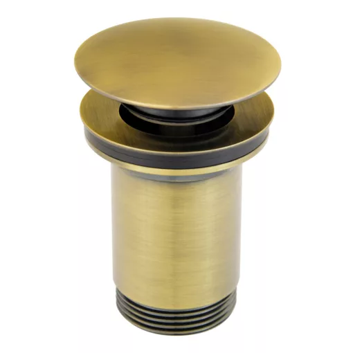 Ferro Rotondo bronz click-clack leeresztő szelep, túlfolyós mosdóhoz