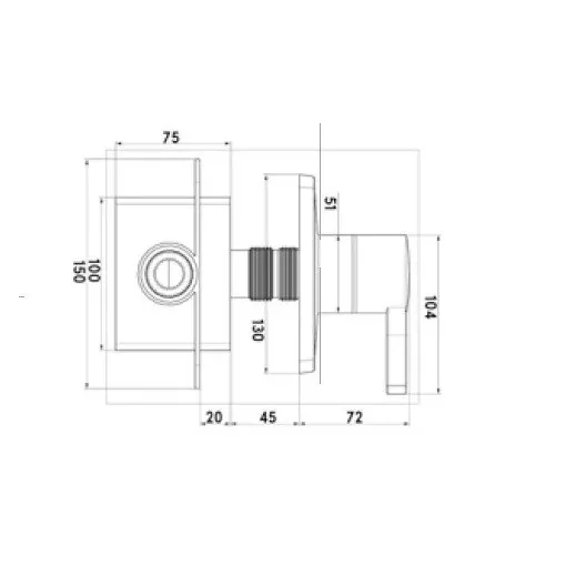 Cerastyle Lux egykaros bidé csaptelep, falsík alatti, hidegvizes