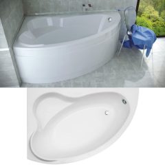 Besco ADA 140x90/160x100 aszimmetrikus íves akril sarokkád