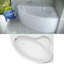 Besco ADA 140x90 jobbos aszimmetrikus íves akril sarokkád