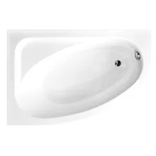 Besco CORNEA COMFORT Black 140x80/150x100 aszimmetrikus íves akril sarokkád lábbal és matt fekete előlappal