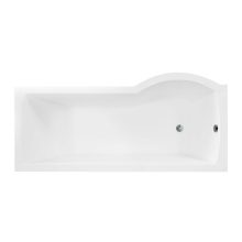 Besco INSPIRO 150/170 íves P-alakú akril zuhanykád kihajtható kádparavánnal, lábbal