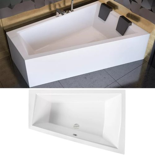 Besco INTIMA DUO 180x125 jobbos aszimmetrikus íves akril sarokkád