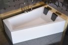 Besco INTIMA DUO 180x125 jobbos aszimmetrikus íves akril sarokkád