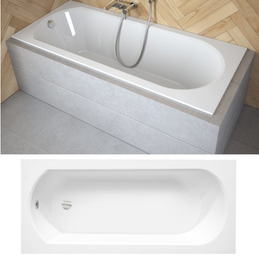 Besco INTRICA SLIM 150x75 egyenes akril kád lábbal