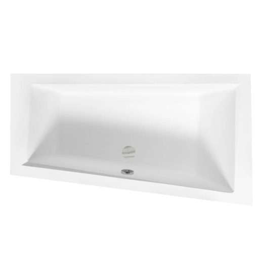 Besco INTIMA 150x85 jobbos aszimmetrikus íves akril sarokkád lábbal