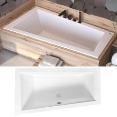   Besco INTIMA SLIM 150x85/160x90 aszimmetrikus íves akril sarokkád