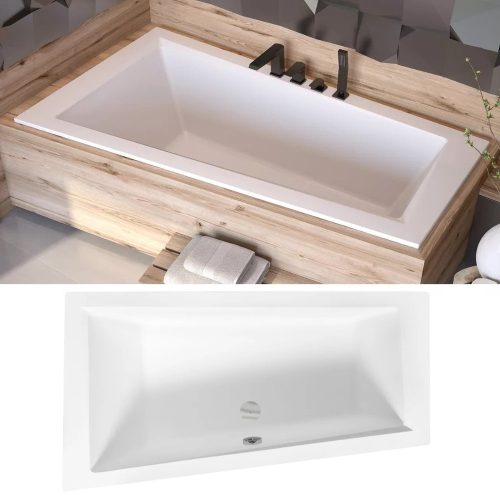 Besco INTIMA SLIM 160x90 balos aszimmetrikus íves akril sarokkád lábbal