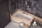 Besco INTIMA SLIM 160x90 balos aszimmetrikus íves akril sarokkád lábbal