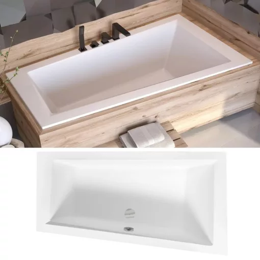 Besco INTIMA SLIM 150x85 jobbos aszimmetrikus íves akril sarokkád lábbal