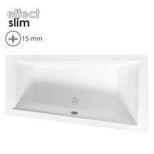 Besco INTIMA SLIM 150x85 jobbos aszimmetrikus íves akril sarokkád lábbal