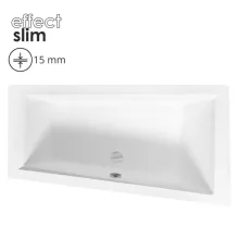 Besco INTIMA SLIM 150x85 jobbos aszimmetrikus íves akril sarokkád lábbal