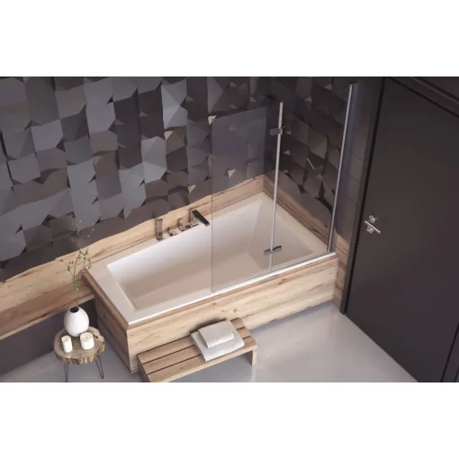 Besco INTIMA SLIM 150x85 jobbos aszimmetrikus íves akril sarokkád lábbal