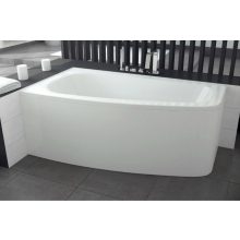 Besco LUNA 150x80 aszimmetrikus íves akril sarokkád