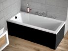 Besco MODERN Black 140x70 egyenes akril kád lábbal és matt fekete előlappal