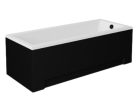 Besco MODERN Black 140x70 egyenes akril kád lábbal és matt fekete előlappal